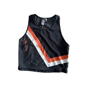 SWEATTY BETTY Black Striped Tank Top Size Small